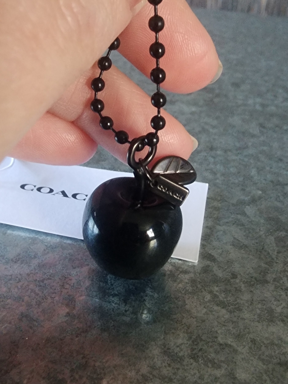 NWT Coach NY Exclusive Black Apple Shoe Charm